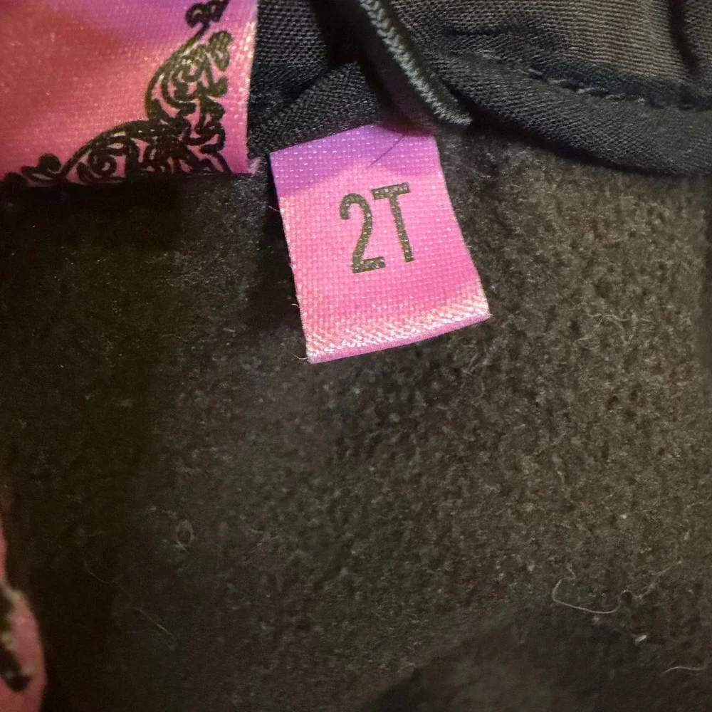 Cowgirl Hardware Girls 2T Black Pink Softshell Jacket Horse Rhinestone Western